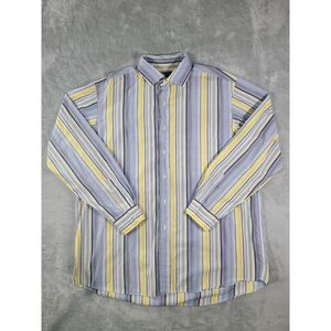 Polo Ralph Lauren Shirt Mens‎ XL Striped Westerton Two Ply Cotton Vintage